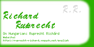 richard ruprecht business card